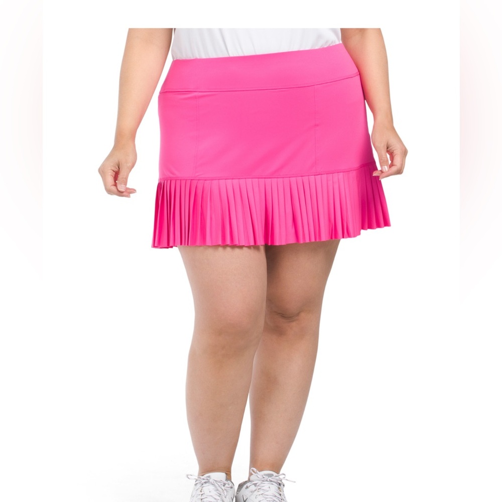 NWT jofit knife pleat Women’s plus Skort Skirt pink Size Xx-Large xxl